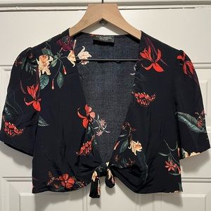 Zara wrapped crop. Size small.